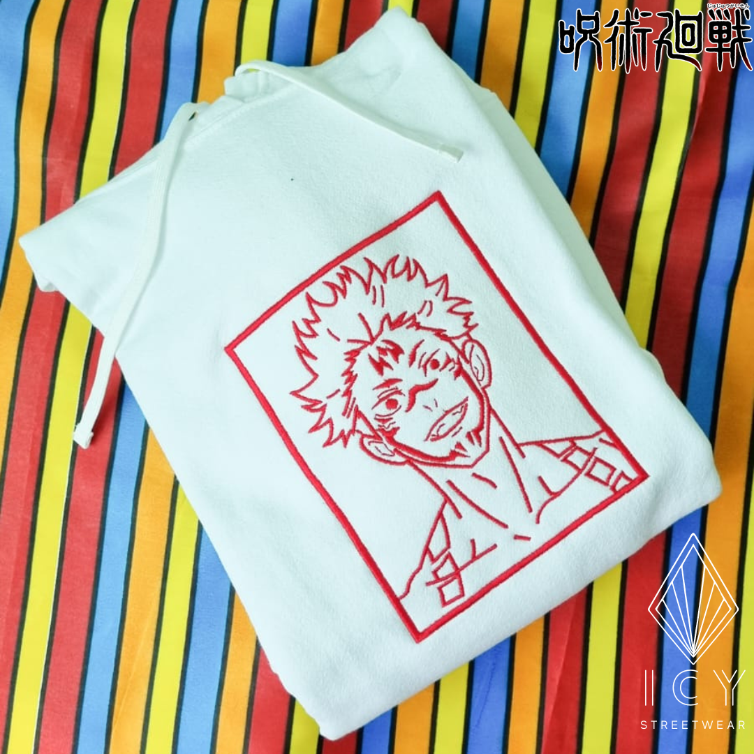 ITADORI SUKUNA OUTLINE - JUJUTSU KAISEN - SUDADERA BORDADA
