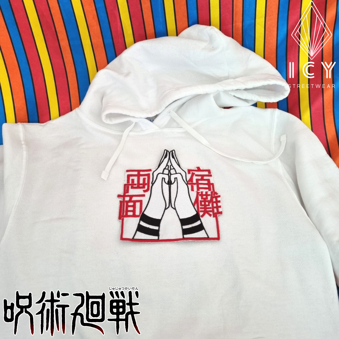 RELICARIO SUKUNA - JUJUTSU KAISEN - SUDADERA BORDADA