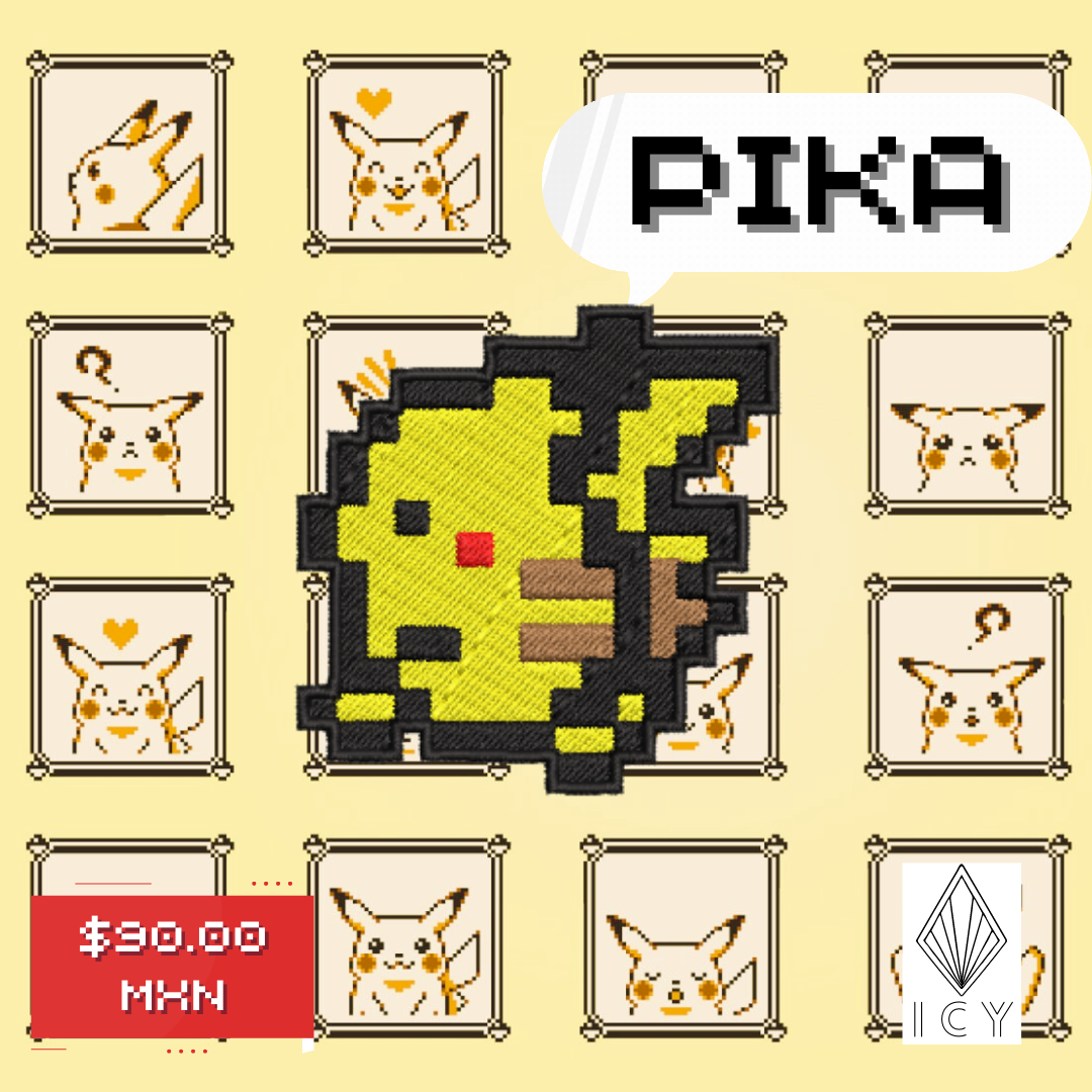 PIKACHU PARCHE BORDADO