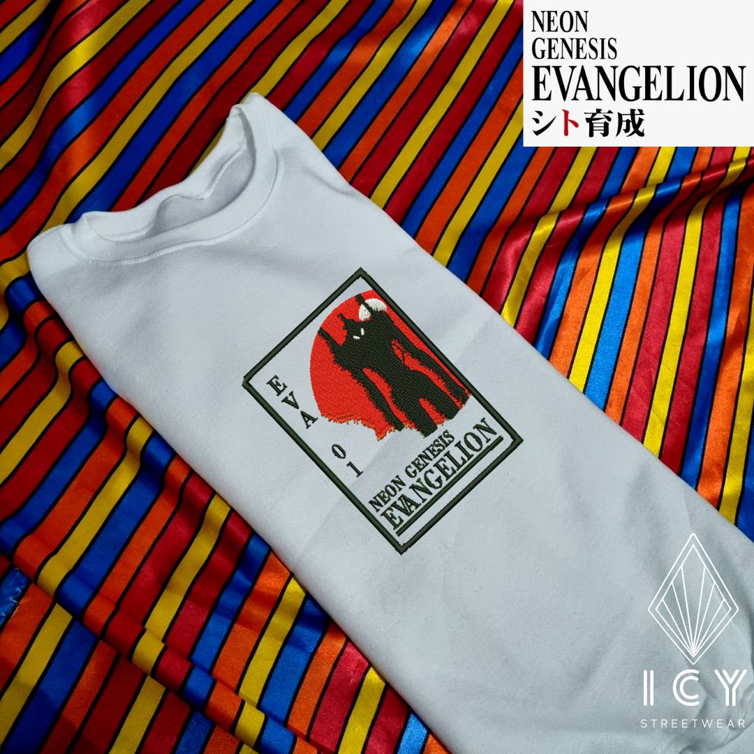 EVA 01 SILUETA - EVANGELION - SUDADERA BORDADA
