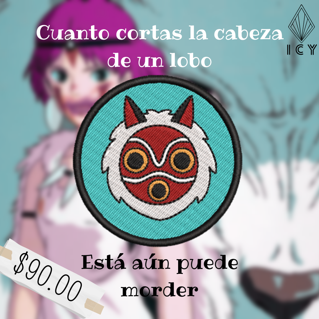 Princesa mononoke parche bordado