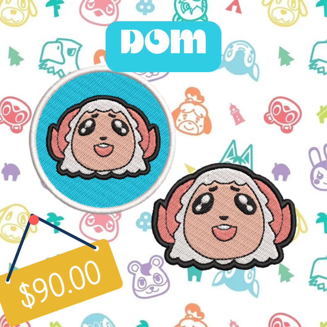 DOM PARCHE BORDADO - ANIMAL CROSSING