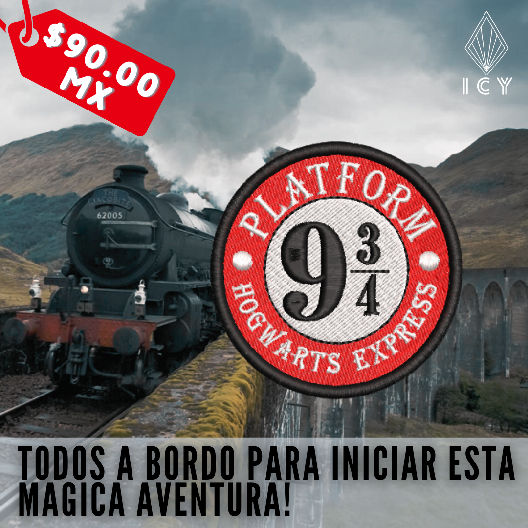 PLATAFORMA 9 3/4 PARCHE BORDADO