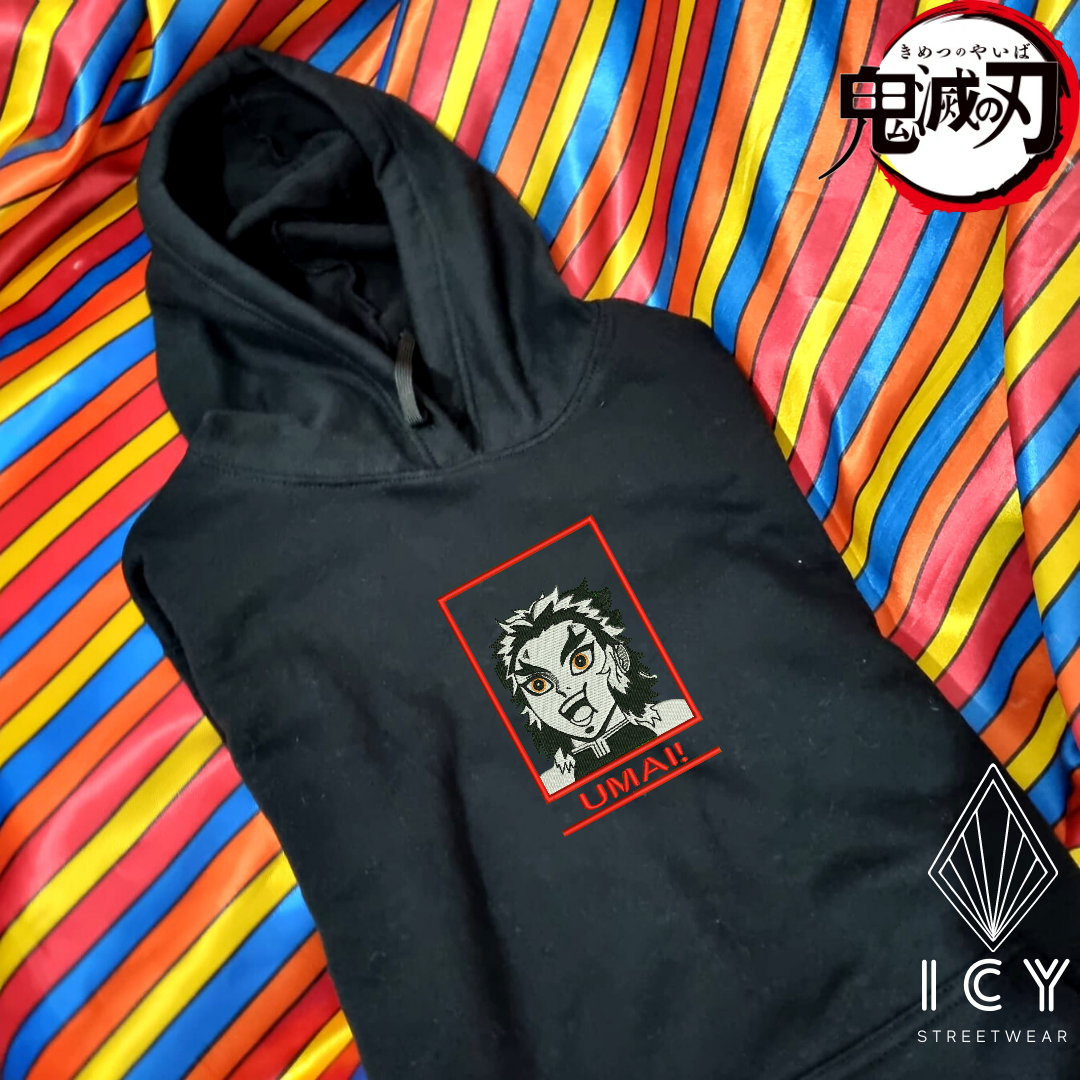 PILAR DE LA LLAMA RENGOKU - KIMETSU NO YAIBA - SUDADERA BORDADA