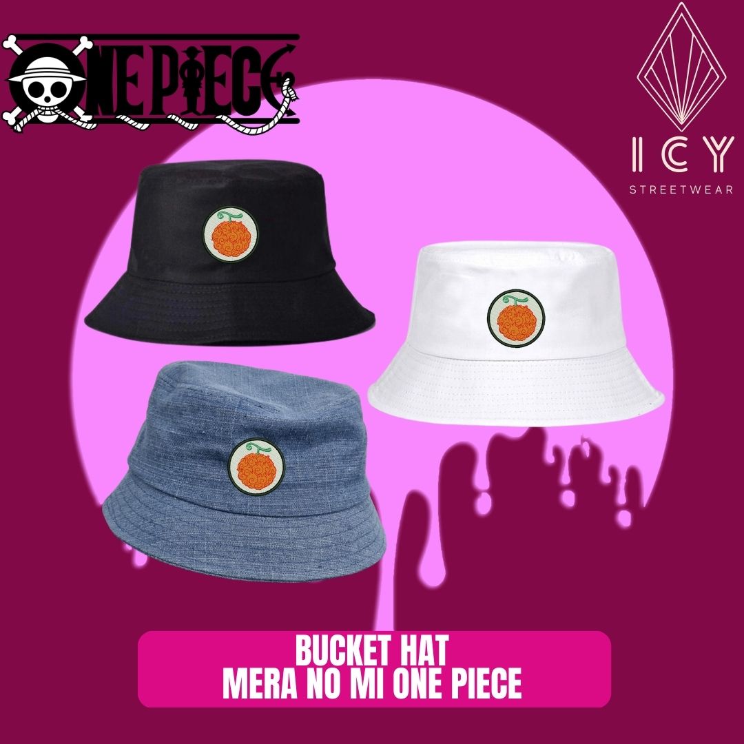 BUCKET HAT BORDADO BANDERA MERA MERA NO MI ONE PIECE