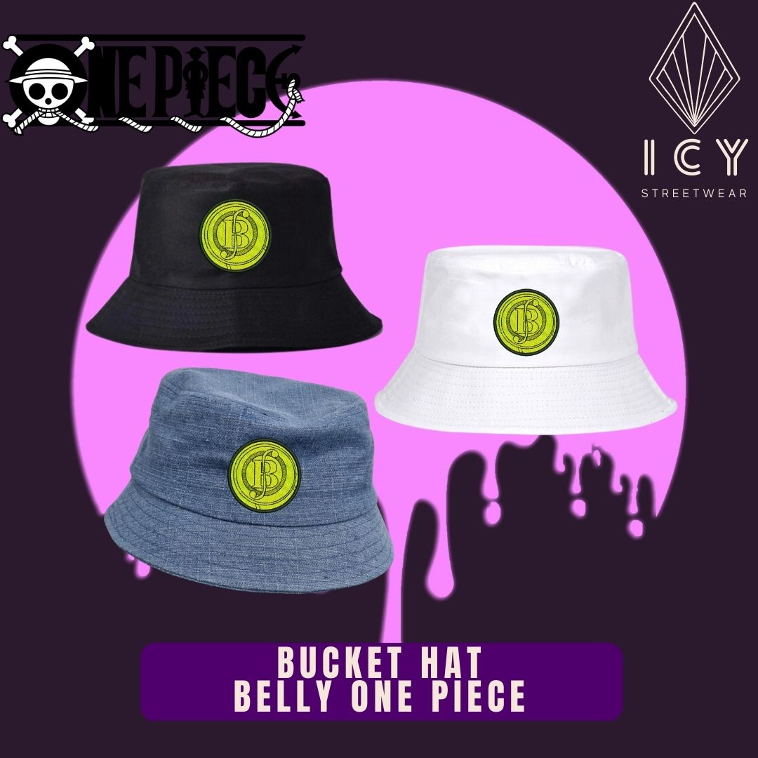BUCKET HAT BORDADO BANDERA BELLY NO MI ONE PIECE