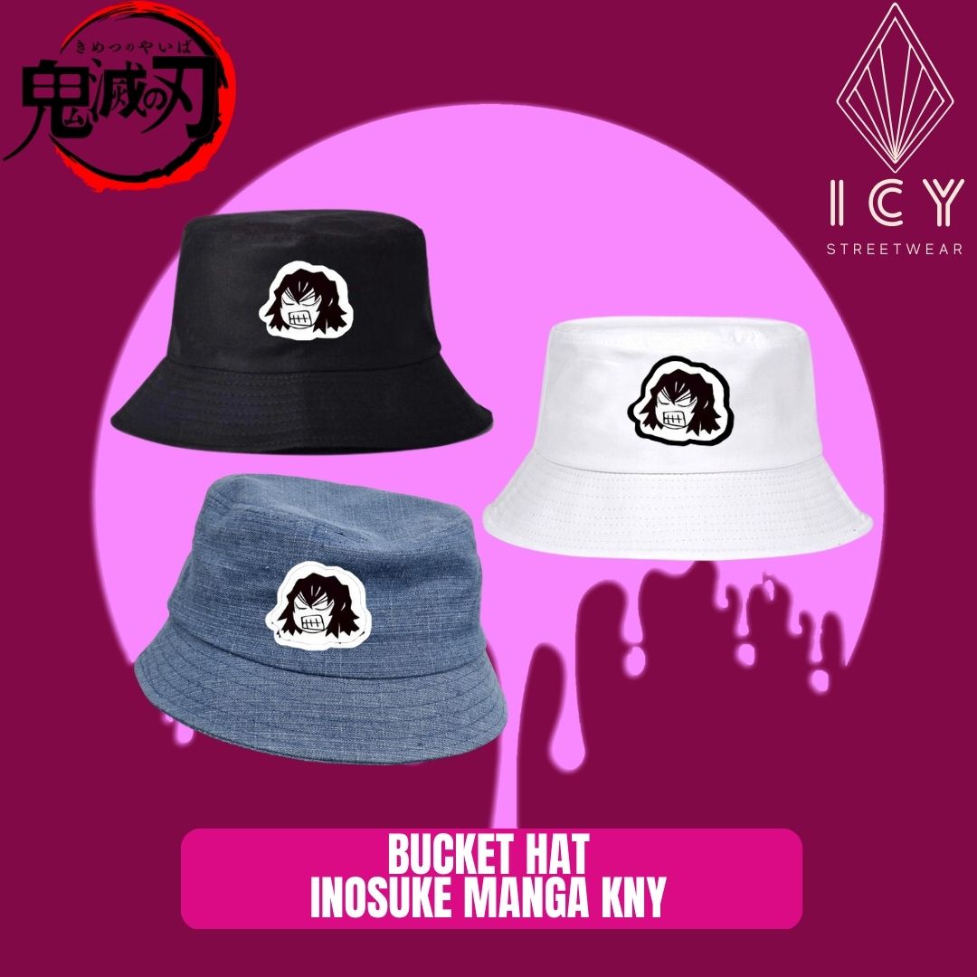 BUCKET HAT BORDADO INOSUKE MANGA DEMON SLAYER