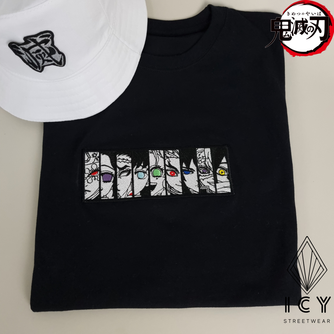 9 PILARES - KIMETSU NO YAIBA - SUDADERA BORDADA