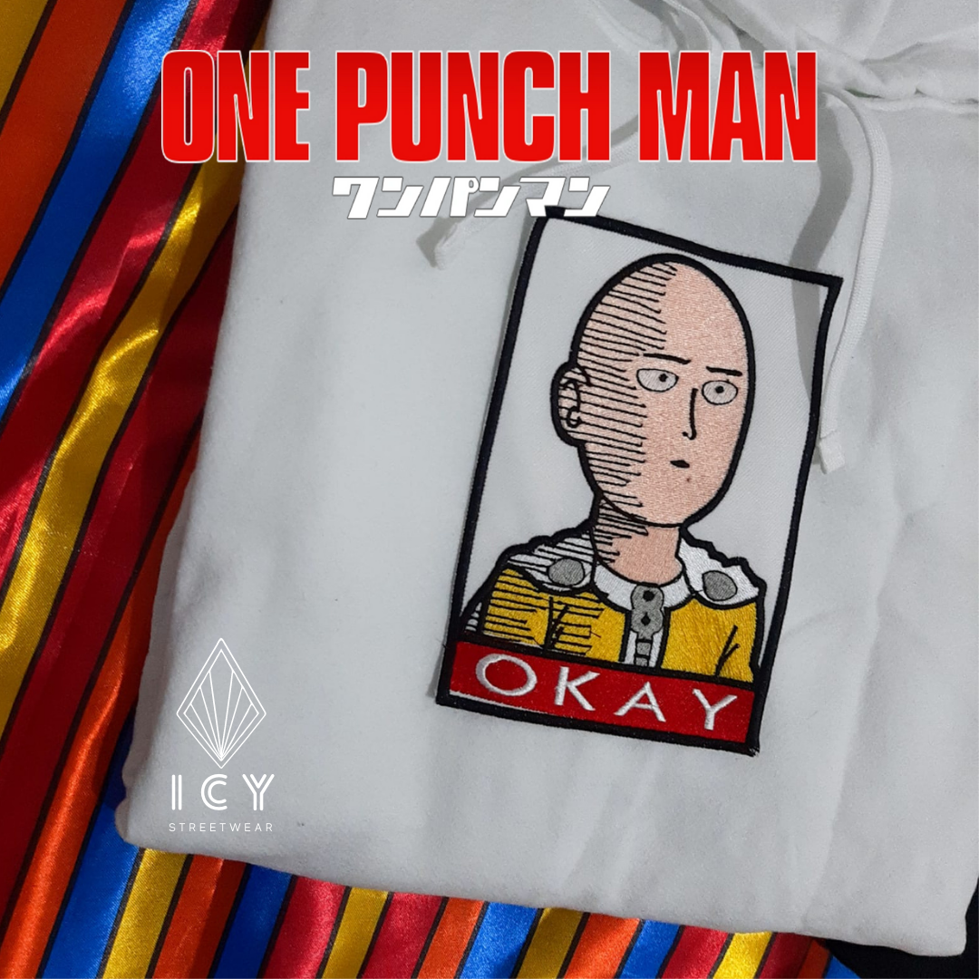 SAITAMA OK - ONE PUNCH MAN - SUDADERA BORDADA