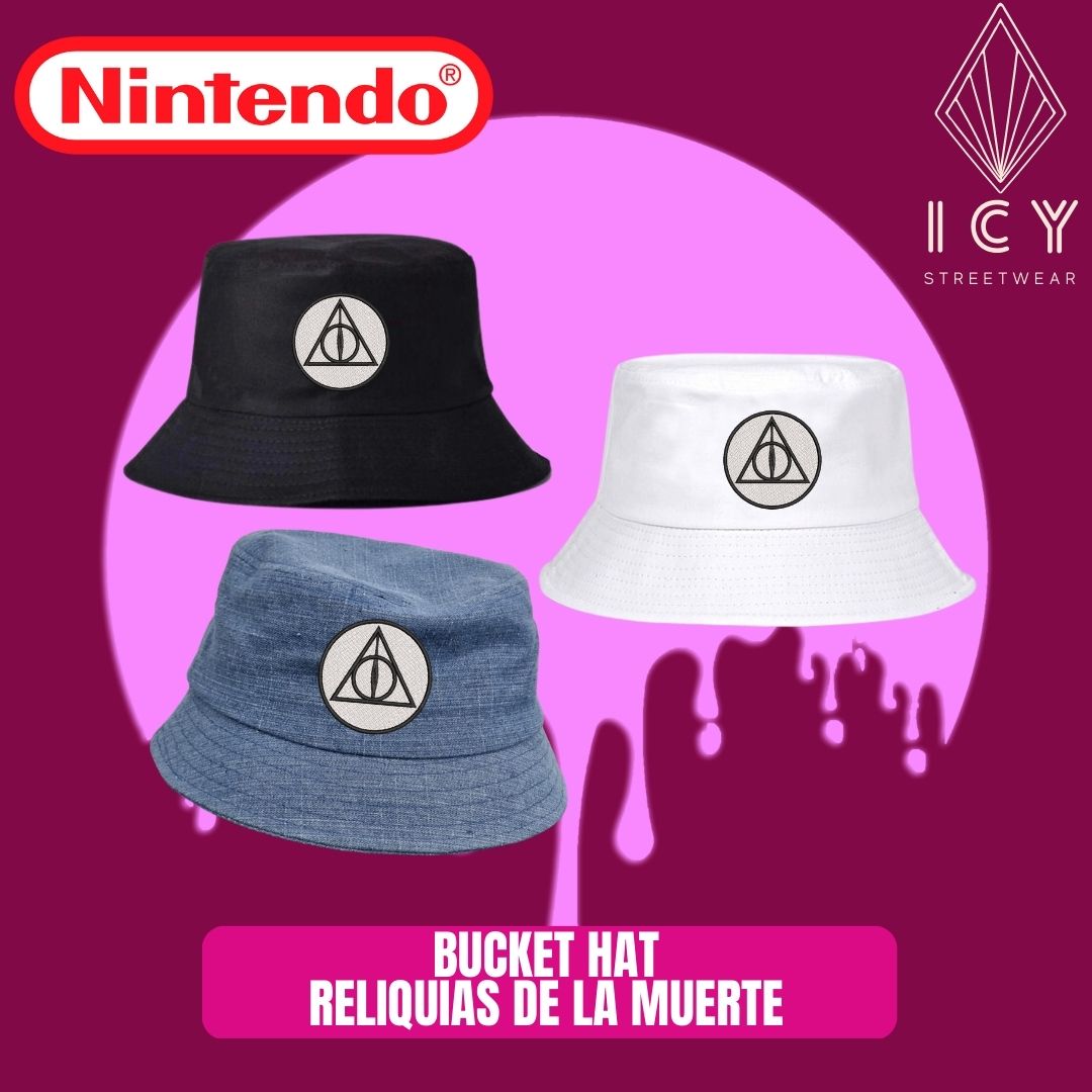 BUCKET HAT BORDADO RELIQUIAS DE LA MUERTE