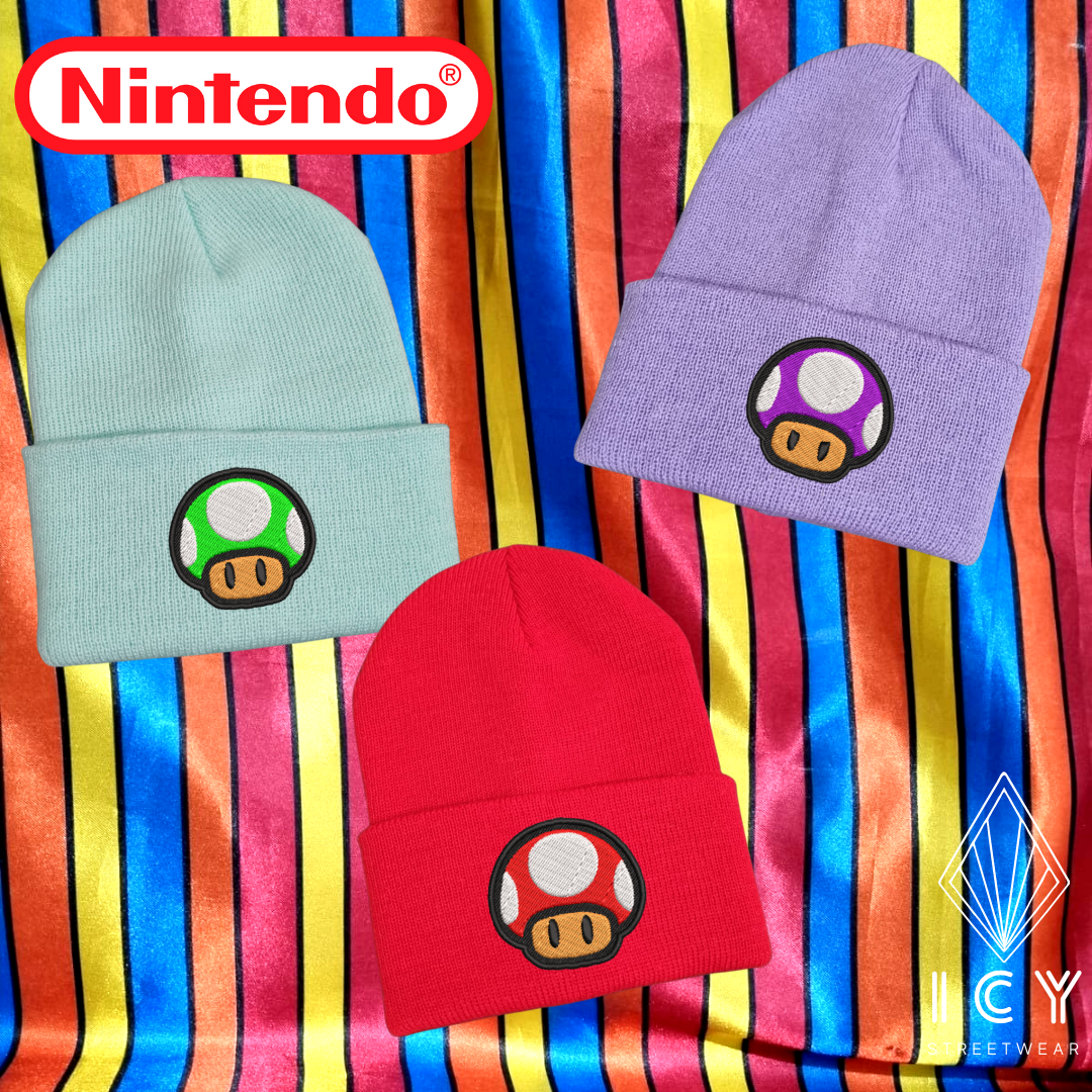 HONGO ROJO - NINTENDO - GORRO BORDADO