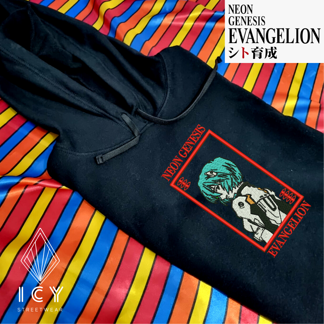 REI AYANAMI - EVANGELION - SUDADERA BORDADA