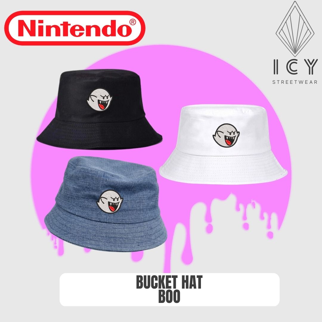 BUCKET HAT BORDADO BOO MARIO BROS