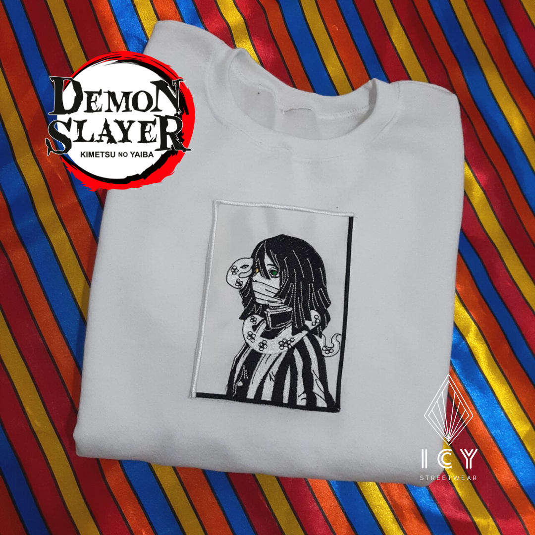 PILAR DE LA SERPIENTE - IGURO - KIMETSU NO YAIBA - SUDADERA BORDADA