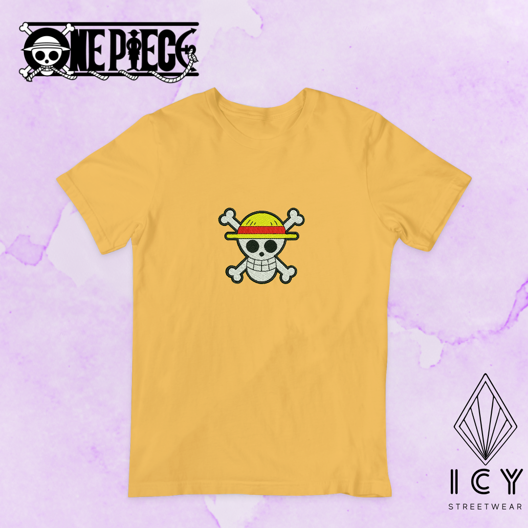PLAYERA BORDADA BANDERA LUFFY