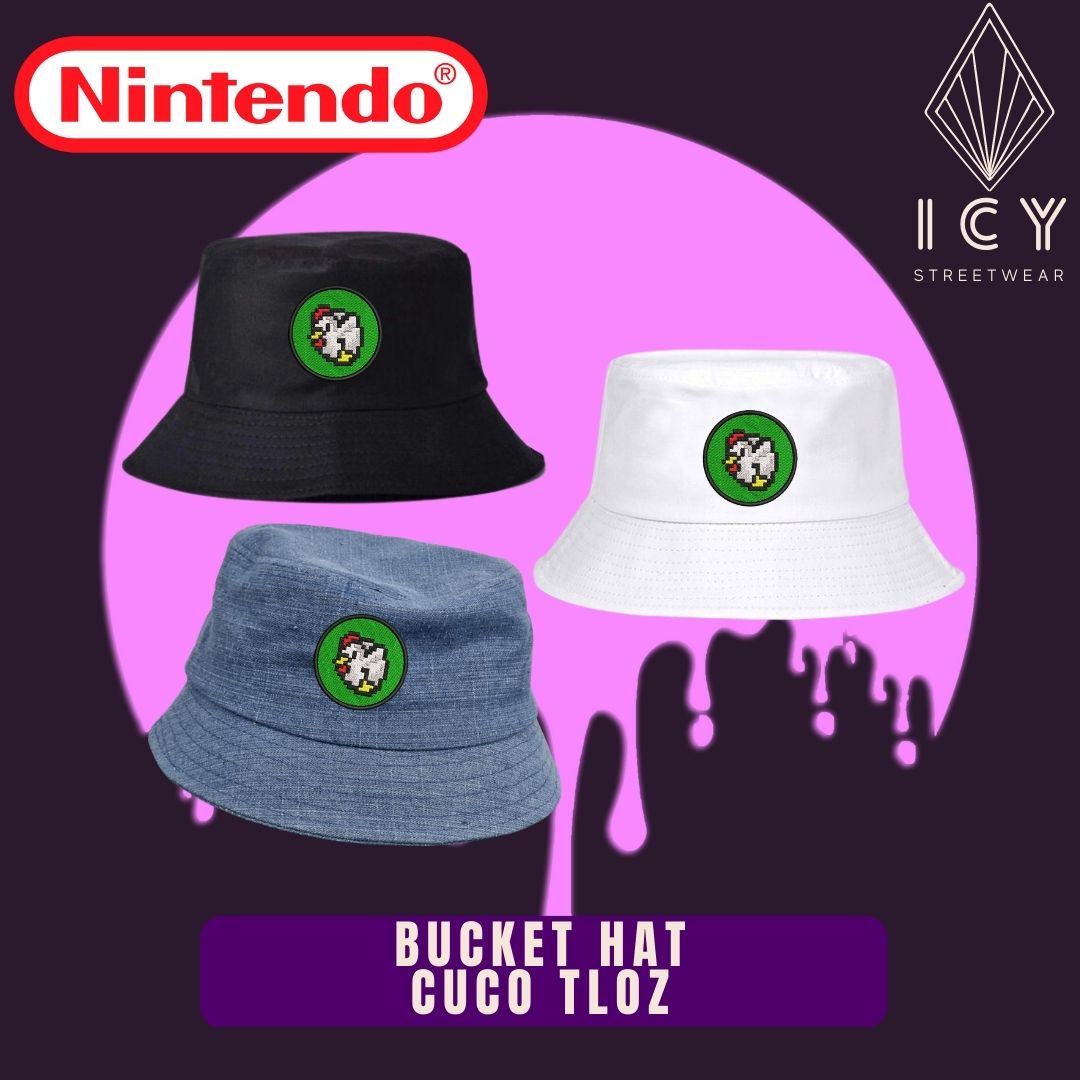 BUCKET HAT BORDADO CUCO 8 BITS TLOZ