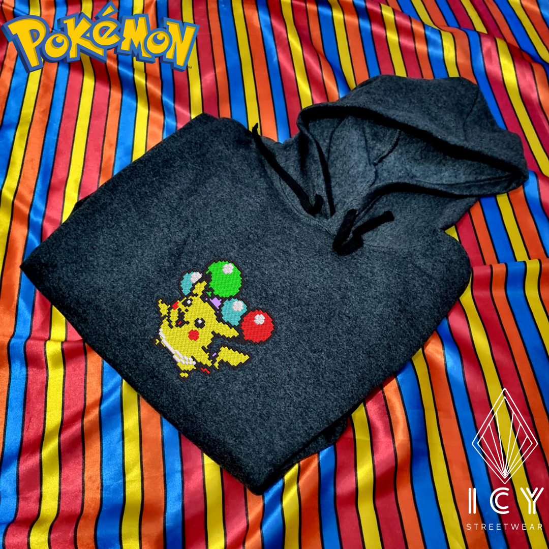 PIKACHU VUELO - POKEMON - SUDADERA BORDADA