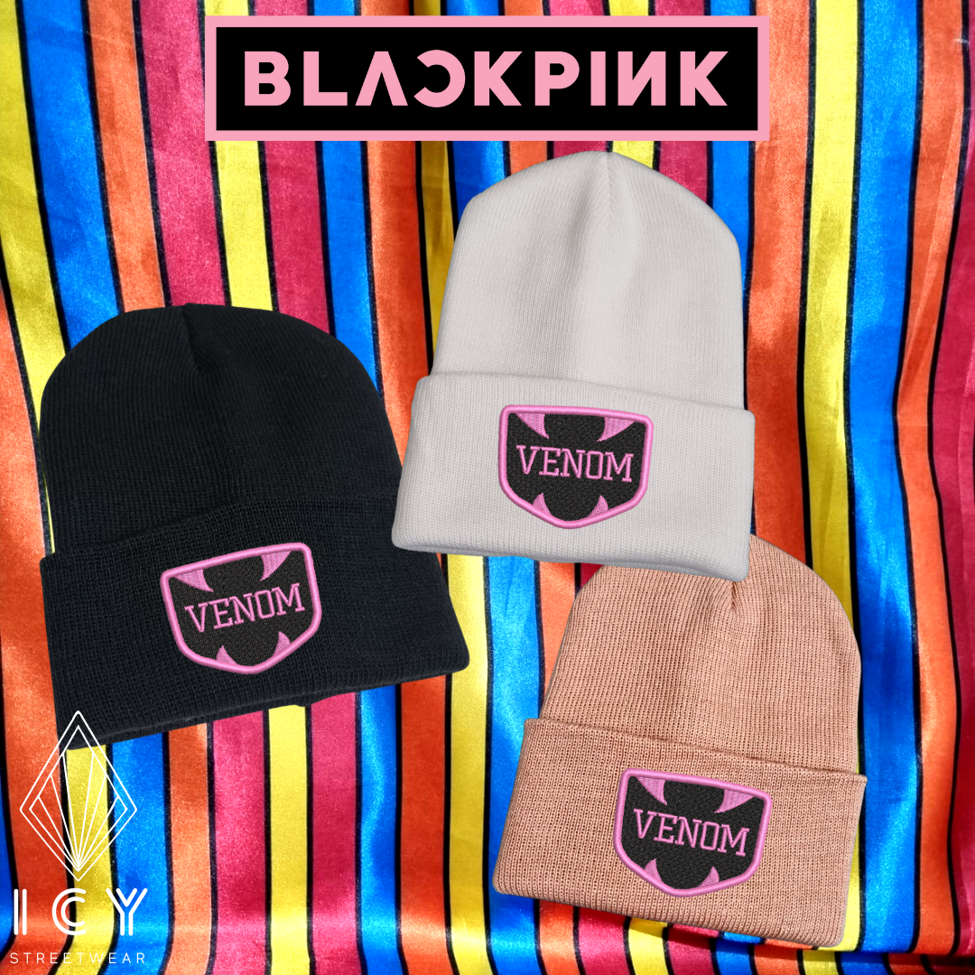 VENOM - BLACK PINK - GORRO BORDADO