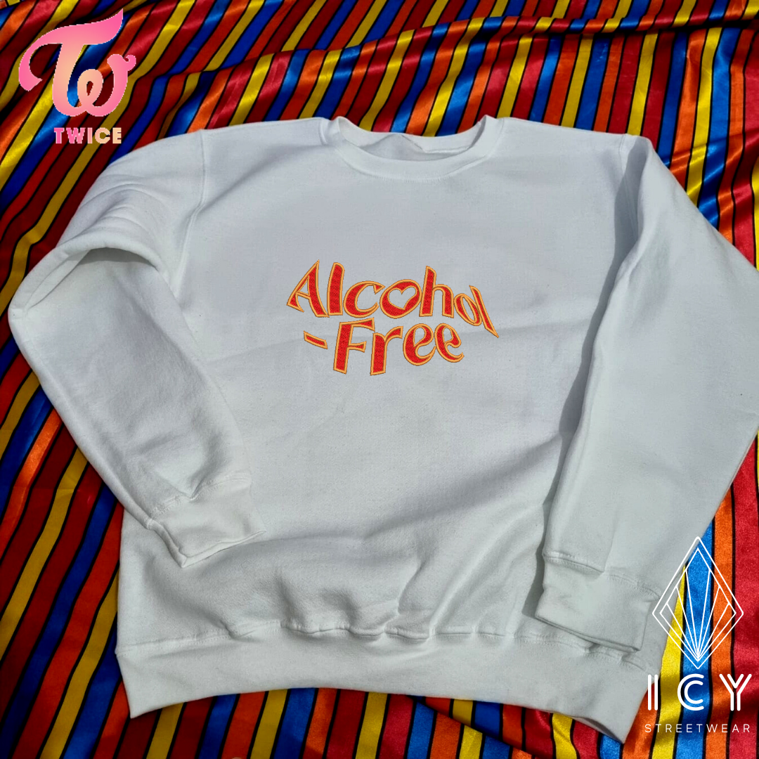 ALCOHOL FREE - TWICE - SUDADERA BORDADA